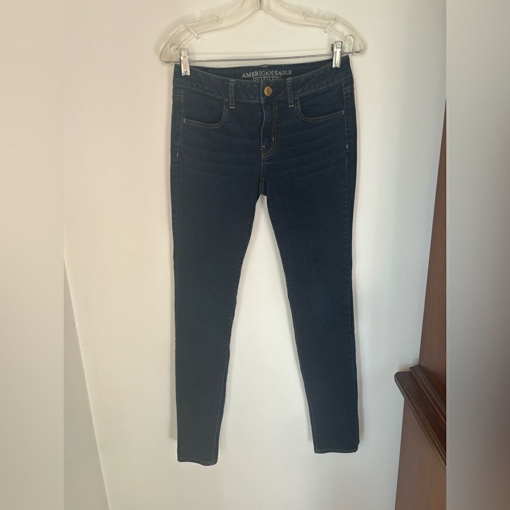 American Eagle Jegging Dark Wash Jeans Women's Size 6 Long